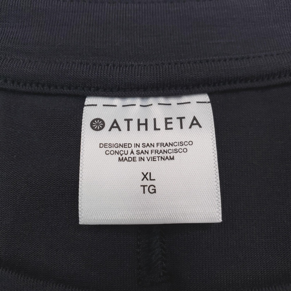 Athleta Shirt Womens XL Black Long Sleeve Oversized Relaxed Fit Stretch Athletic - Picture 2 of 9